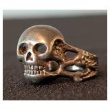 LR - Sterling Silver Skull Ring Size 8