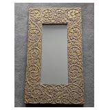 LR - Pier 1 Gold Wall Mirror with Decorative Floral Frame