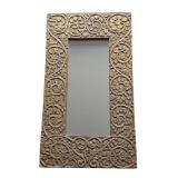LR - Pier 1 Gold Wall Mirror with Decorative Floral Frame