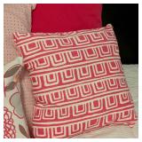 LR - Set of 6 Decorative Throw Pillows Pink and Floral Patterns