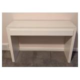 ML - White Glass Topped Console Table