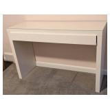 ML - White Glass Topped Console Table