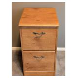 UL - Wood 2-Drawer File Cabinet with Metal Handles