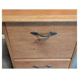 UL - Wood 2-Drawer File Cabinet with Metal Handles
