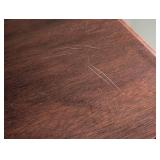 LR - Vintage Mahogany Cabinet with Carved Details and Brass Handles