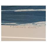 LR - Pair of Framed Landscape Prints by Janet Coleman 2003 - Braided River and Dune 45