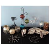 SR - Collection of Decorative Candleholders Assorted Glass and Metal Designs