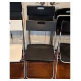 ML - Set of 6 IKEA Folding Chairs Assorted Black and White