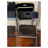 ML - Set of 6 IKEA Folding Chairs Assorted Black and White
