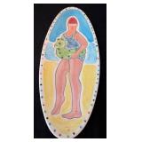 ML - Pair of Becky Denny Decorative Ceramic Plates Beach Motif