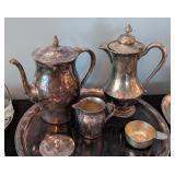 ML - Collection of Vintage Silver Plated Servingware with 13.5 Inch Tray