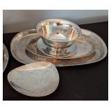ML - Collection of Vintage Silver Plated Servingware with 13.5 Inch Tray