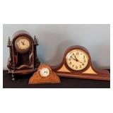 ML - Set of 3 Decorative Mantle Clocks Assorted Styles