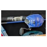 ML - Pair of Fishing Poles with Reels and Assorted Tackle Boxes and Lures