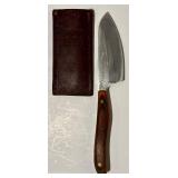 K - Set of 3 Vintage New West KnifeWorks Knives with Leather Sheaths