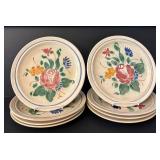DR - Set of 8 Red Wing Pottery Orleans 10-Inch Plates 1950s