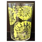 DR - Set of 12 Plastic Tumblers with Lime Floral Design, 4.5 Inch