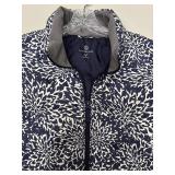 LR - Lands End Blue and White Patterned Vest Size XL/T