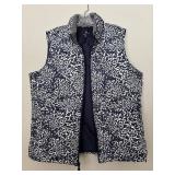 LR - Lands End Blue and White Patterned Vest Size XL/T