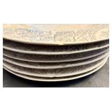 DR - Pottery Barn Scarlet 9 Dinner Plates and 10 Mugs Set with Paisley Pattern