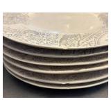 DR - Pottery Barn Scarlet 9 Dinner Plates and 10 Mugs Set with Paisley Pattern