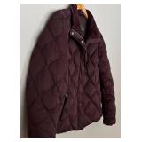 LR - Eddie Bauer Goose Down Jacket XLT Plum Quilted