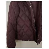 LR - Eddie Bauer Goose Down Jacket XLT Plum Quilted