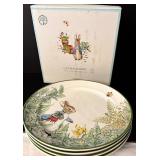 LR - Set of 8 Pottery Barn Peter Rabbit Salad Plates with Original Box