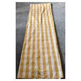 DR - Pair of Yellow and White Plaid Window Curtain Panels with Rings, 80 x 101 Inches