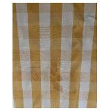 DR - Pair of Yellow and White Plaid Window Curtain Panels with Rings, 80 x 101 Inches