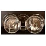 K - Set of 6 Pyrex Glass Pie Dishes Assorted Sizes up to 10 Inches