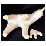 K - Arabia Finland Stoneware Polar Bear Figures, Mother and Baby Set