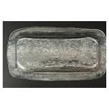 DR - Set of 3 Floral Glasses with 13.5 x 7 in. Rectangular Glass Platter