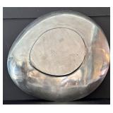 DR - Collection of Metal Kitchenware: Platter, Tiered Dessert Stand, and Cocktail Shaker