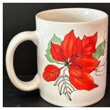 K - Set of 5 Holiday Earthenware Mugs with Festive Designs
