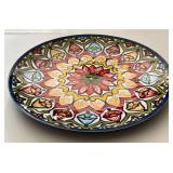LR - 19-Inch Decorative Plastic Platter and 15x6 Inch Red TAG Ceramic Serving Platter