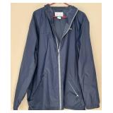 LR - Columbia Navy Blue Wind or Rain Jacket Size 2XT