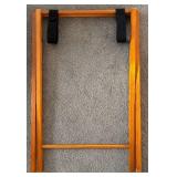 LR - Vintage Wooden Folding Luggage Stand with Straps