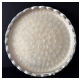 K - Assorted Serveware Lot: Furio Eden Fruit Platter, Simplydesignz Flower Platter, Chantal Red Hearts, GP Green Bowl