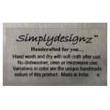 K - Assorted Serveware Lot: Furio Eden Fruit Platter, Simplydesignz Flower Platter, Chantal Red Hearts, GP Green Bowl