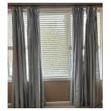 MBR - Set of 4 Gray Curtain Panels with Room Darkening Shades, 82x50 Inches Each