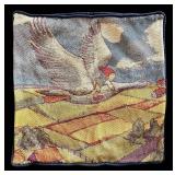 LR - Set of 2 Throw Pillows with Cartoon and Floral Designs and 1 Goose-Themed Pillow Cover