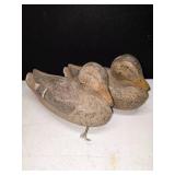 Two duck hen decoys