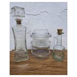 Land O Lakes covered jar, Decanters