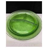 Uranium Dinner plates Dancing girl Set of 4 and 2 small uranium plates