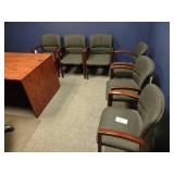 (6) Wood Arm Chairs...