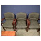 (6) Wood Arm Chairs...