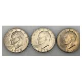 1972 Plain No Mint Mark Eisenhower One Dollar Coins