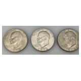 LAST ONES 1972 Plain No Mint Mark Eisenhower One Dollar Coins