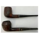 Vintage Velevet Tobacco Tin With Pipes